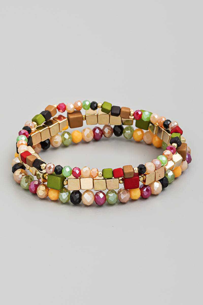Square Bead Braceket Set