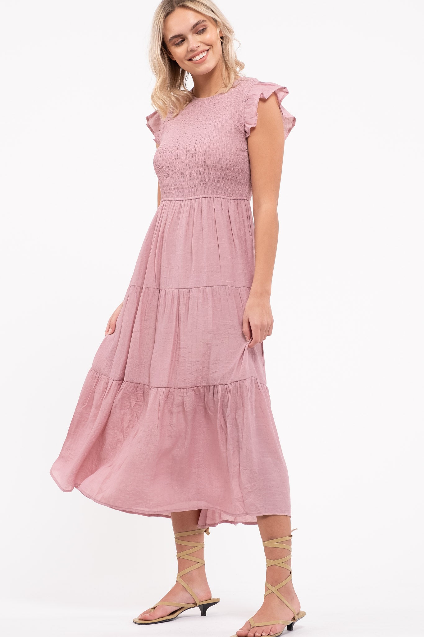 Smocked Midi Dress