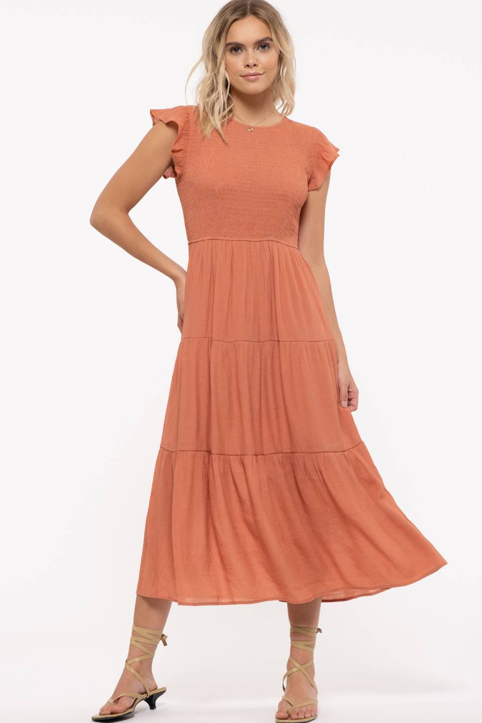 Smocked Midi Dress