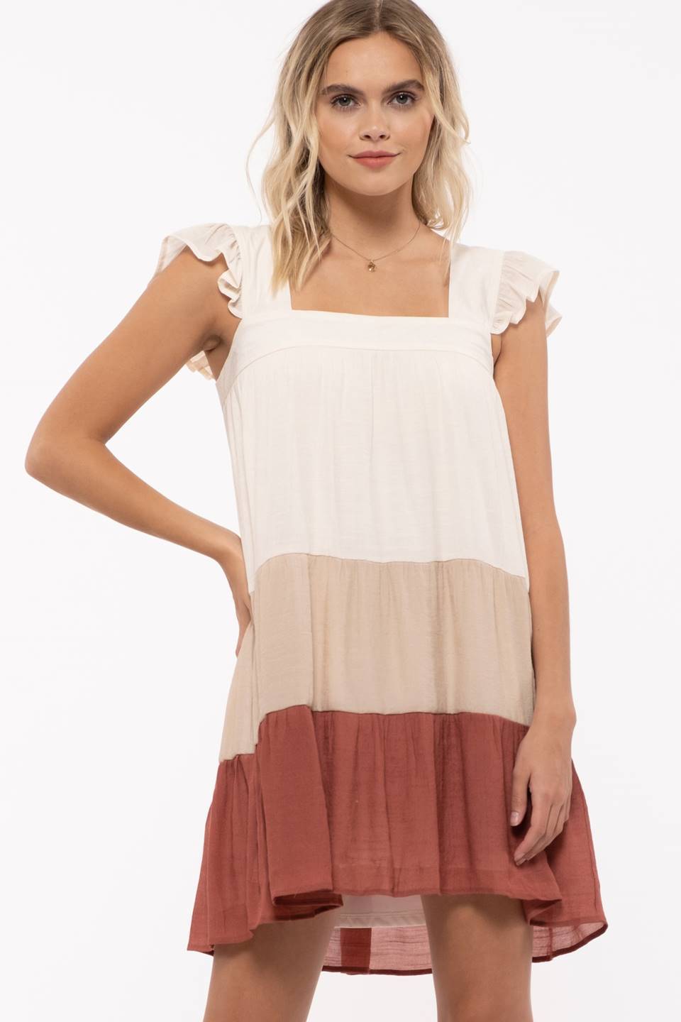 Tiered Colorblock Dress
