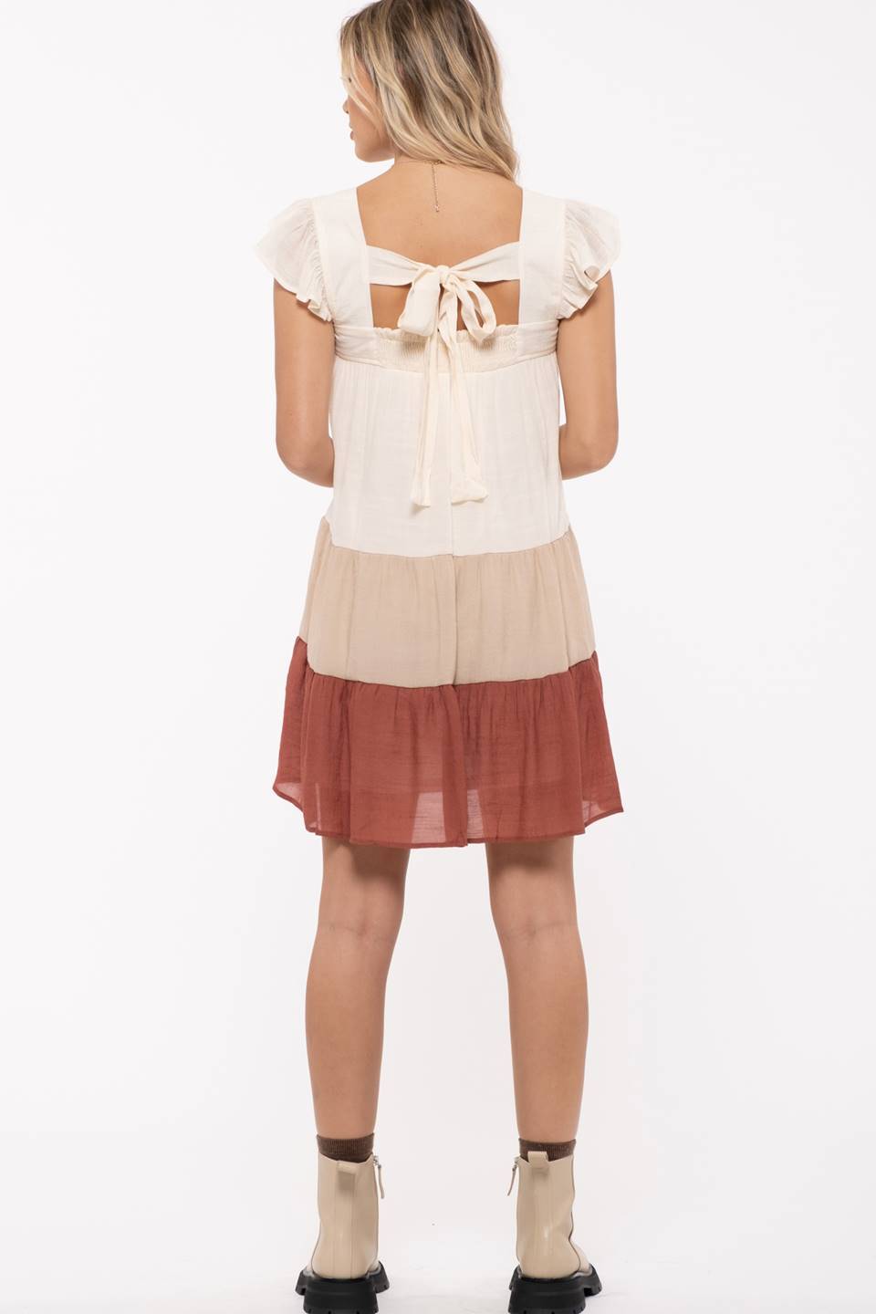 Tiered Colorblock Dress