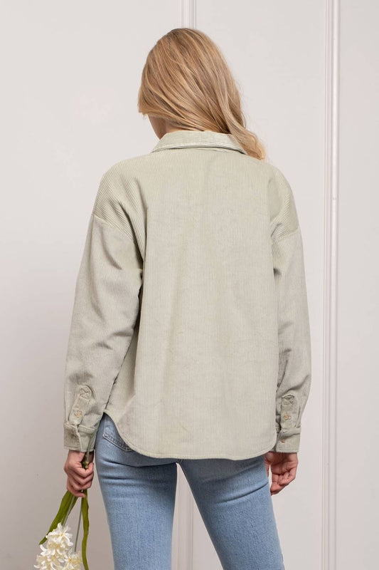 Corduroy Button Up Shacket