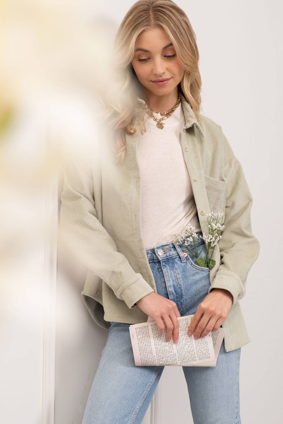 Corduroy Button Up Shacket