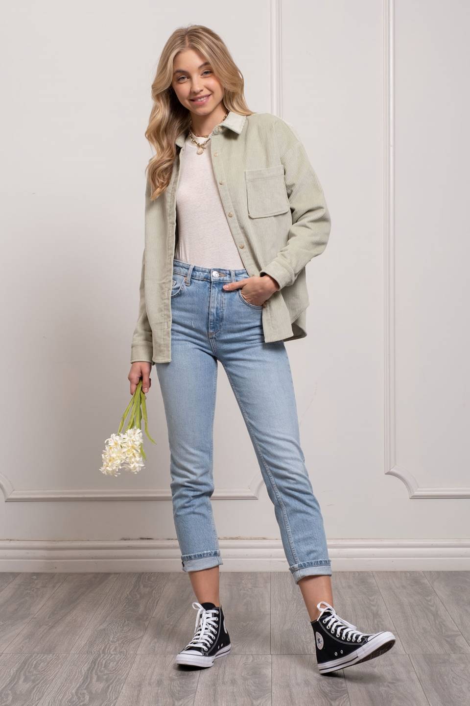 Corduroy Button Up Shacket