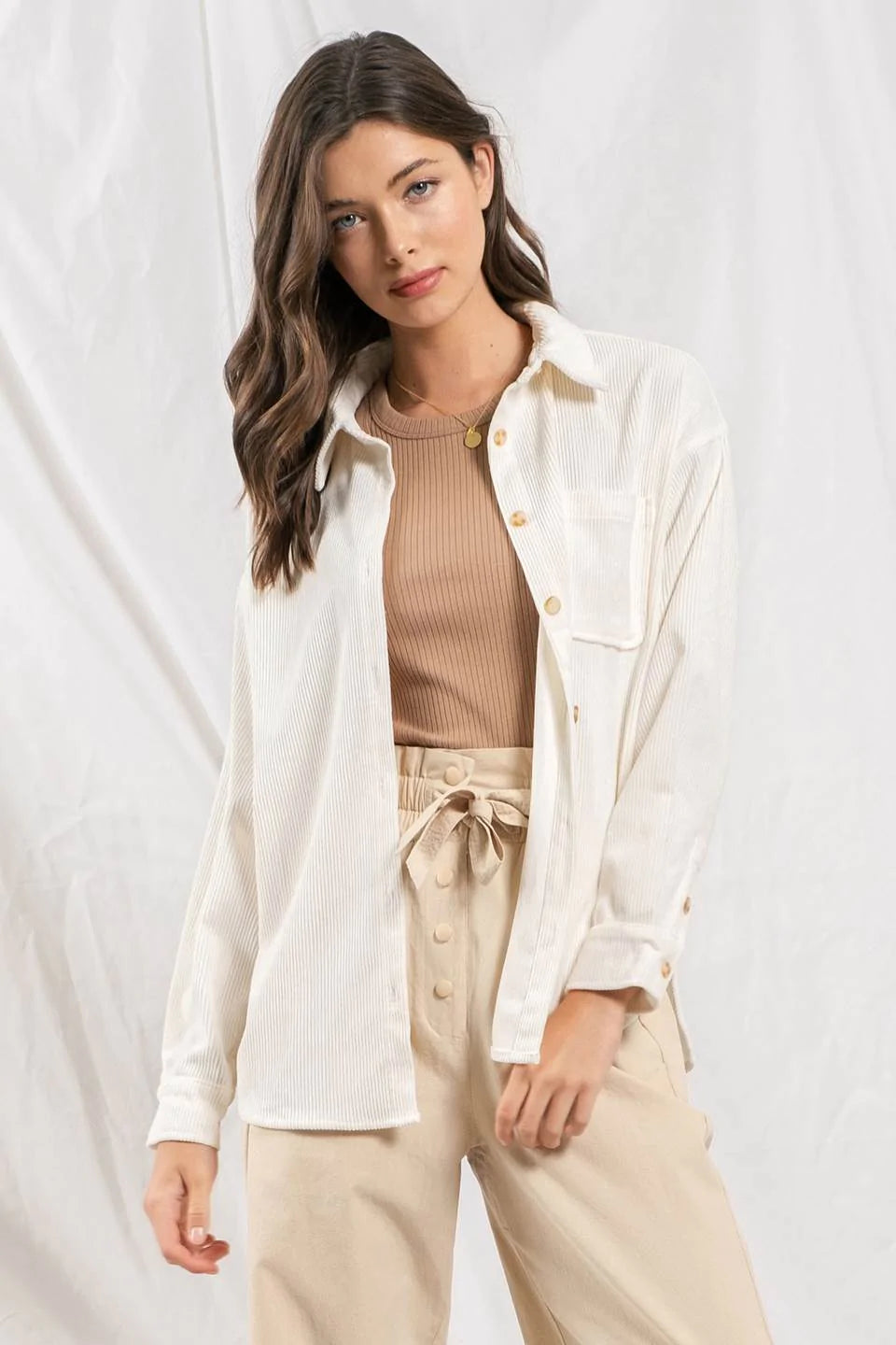 Corduroy Button Up Shacket