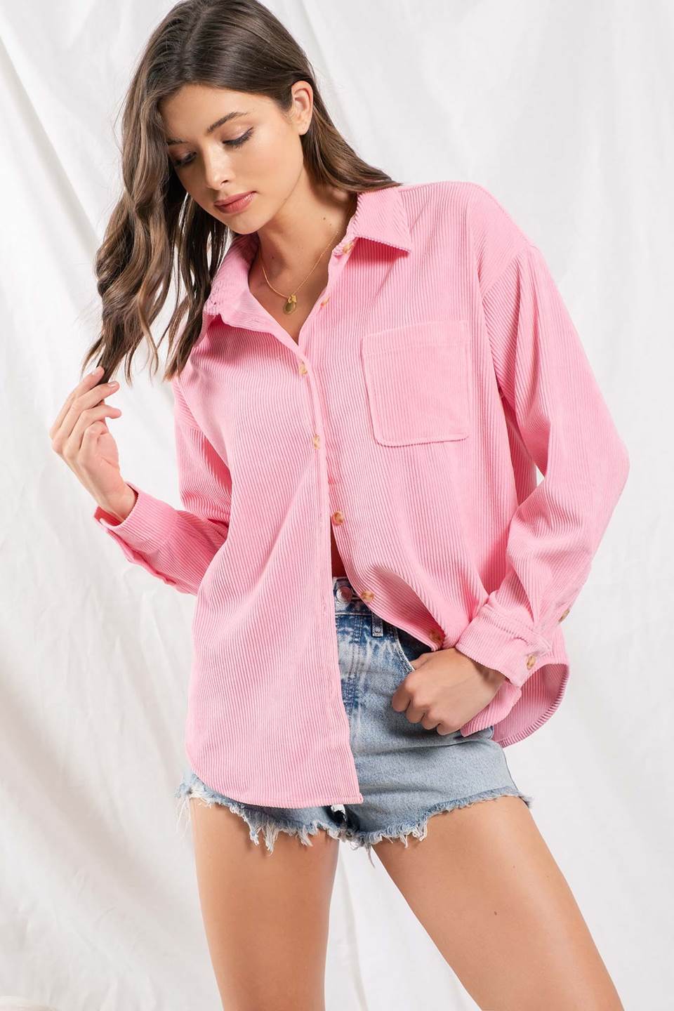 Corduroy Button Up Shacket