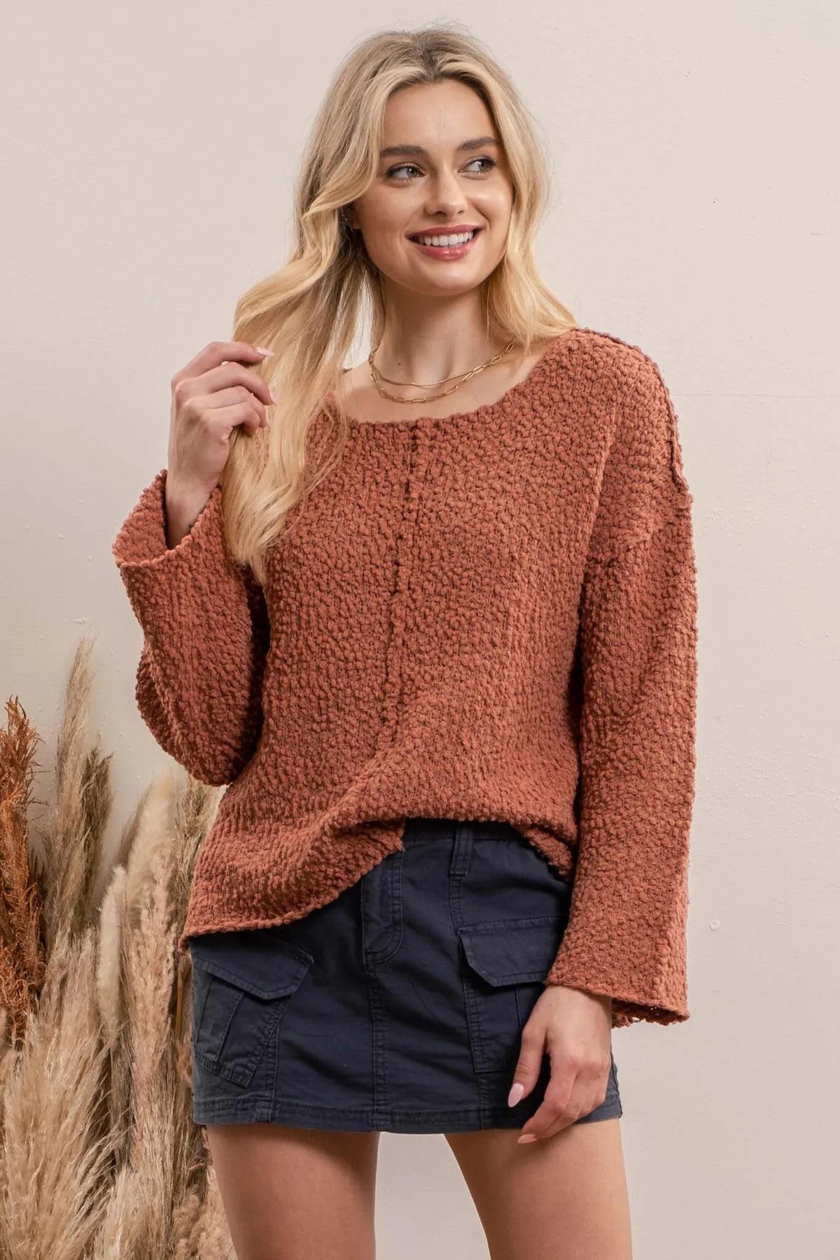 Cozy Textured Pullover Sweater