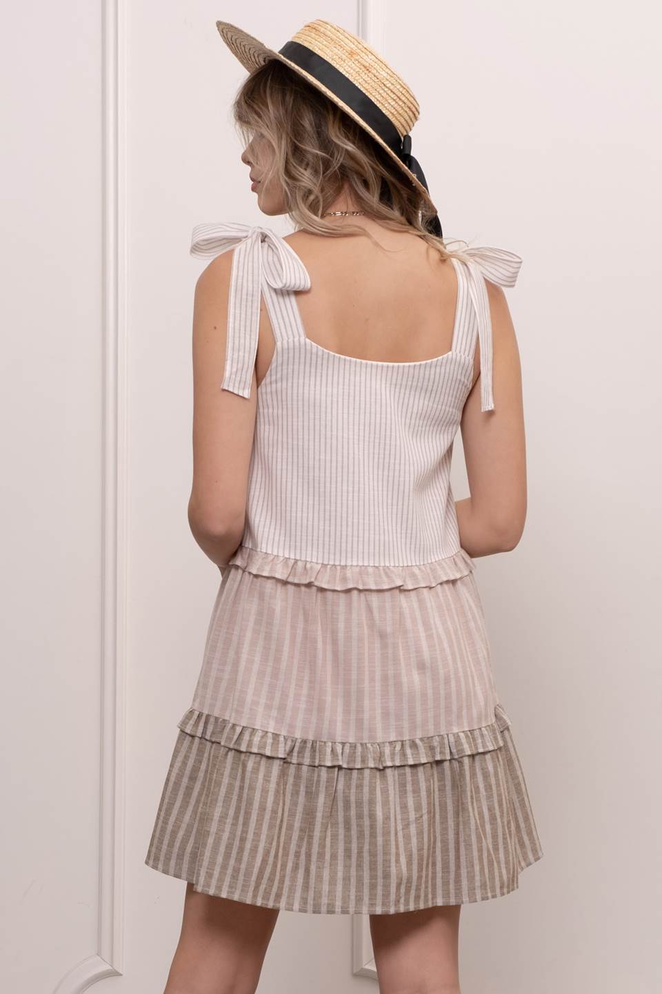 Colorblock Tiered Dress