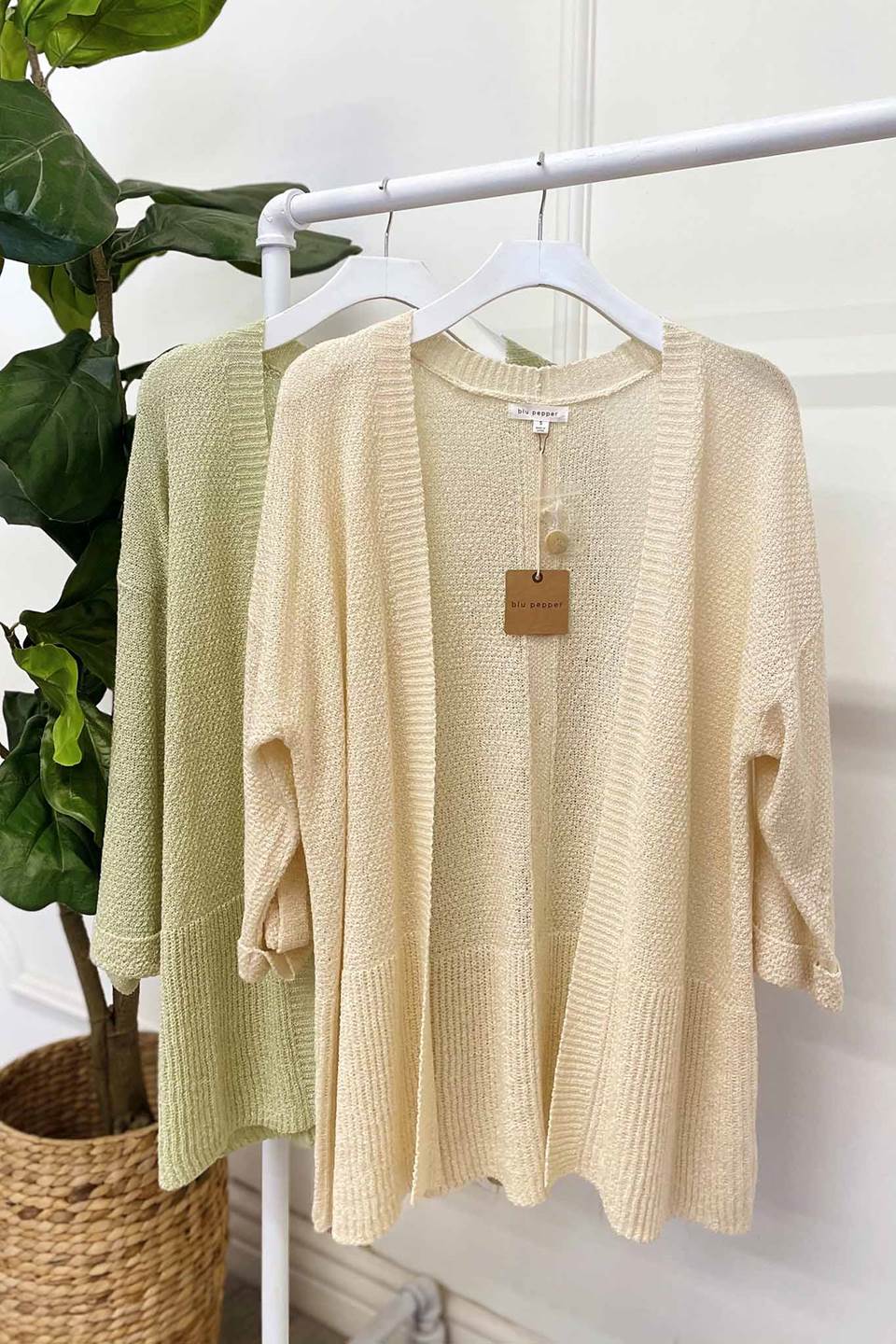 Button Back Flounce Cardigan