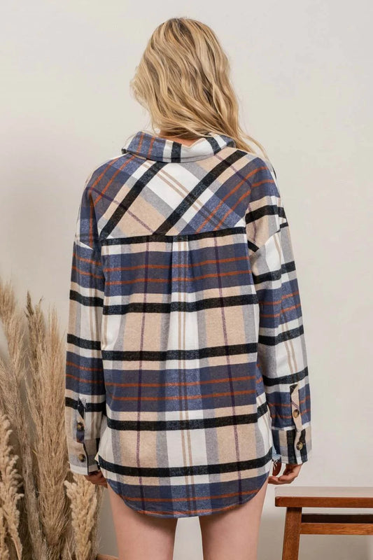 Plaid Button Up Shacket