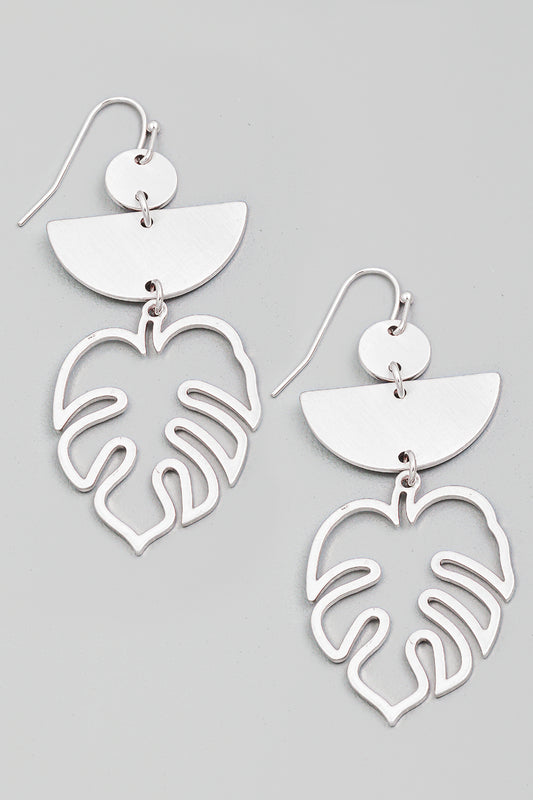 Monstera Cutout Leaf Earring