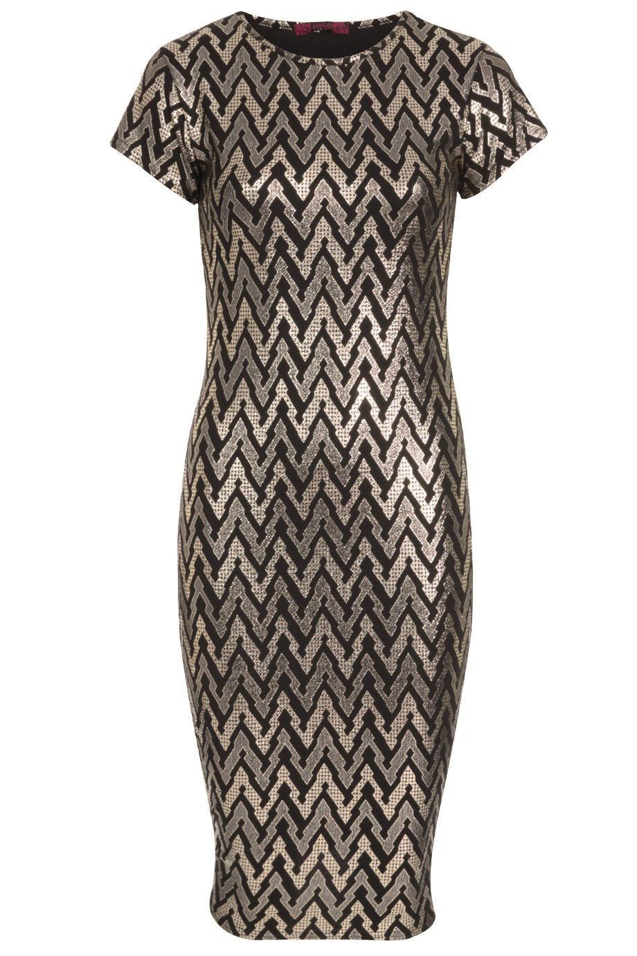 Metallic Midi Dress