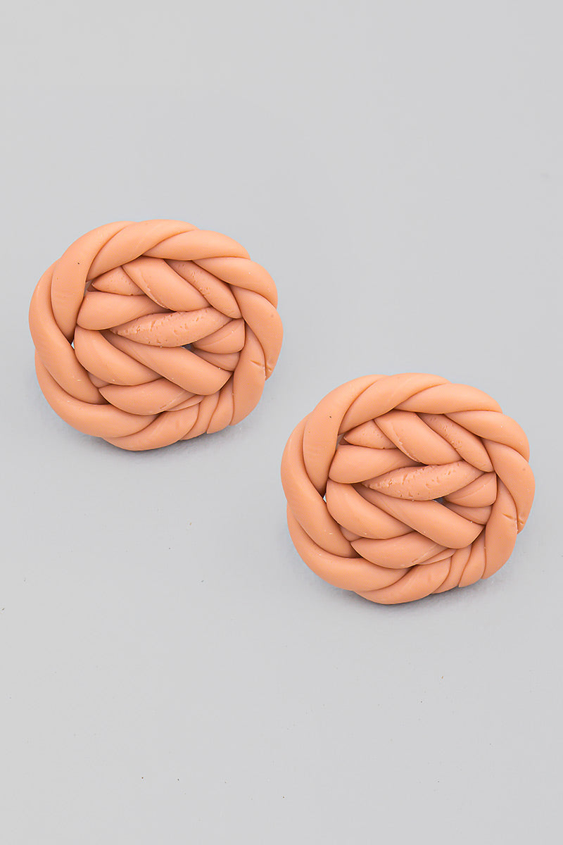 Circle Braided Stufd Earrings