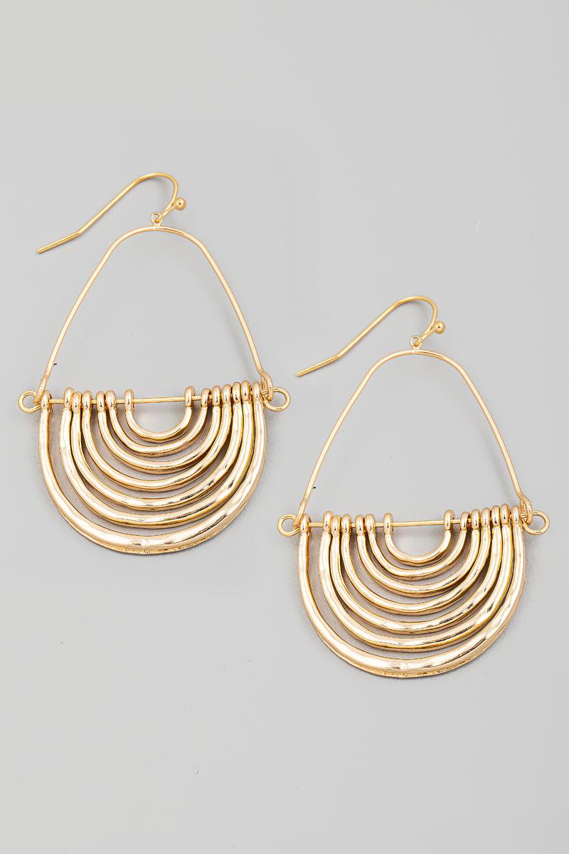 Multi Semi Circle Drop Earrings