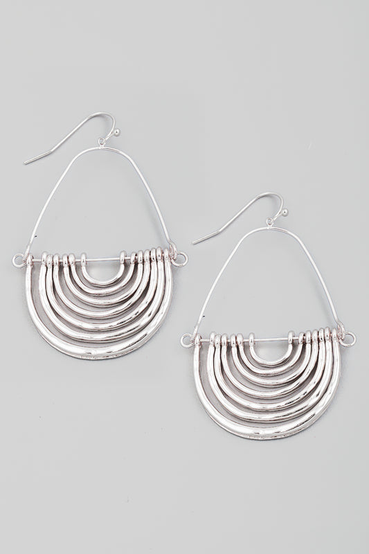 Multi Semi Circle Drop Earrings
