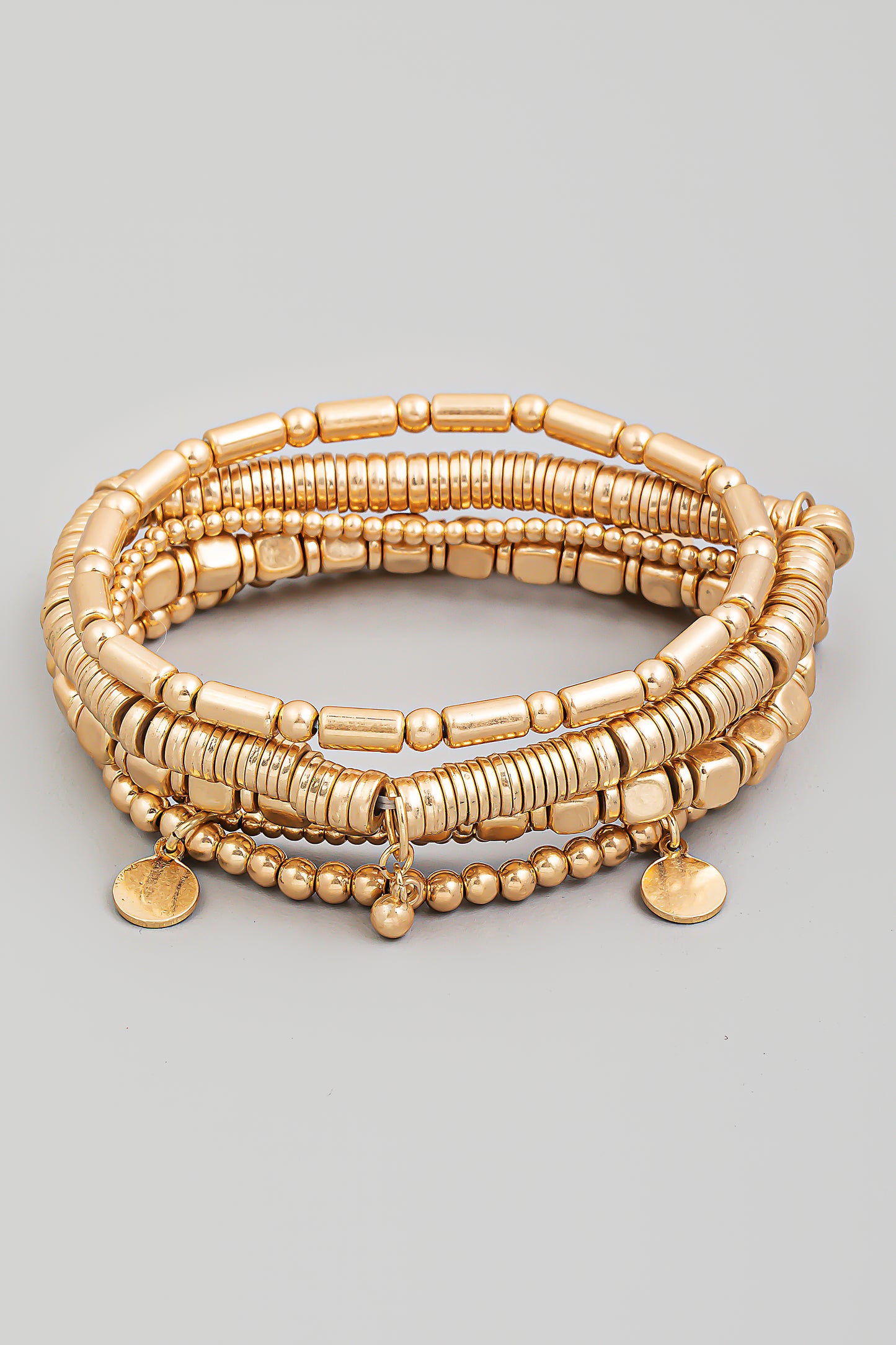 Set of 5 Matte Bead Bracelet Set