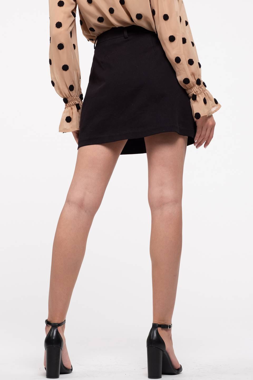 Button Front Pocket Skirt