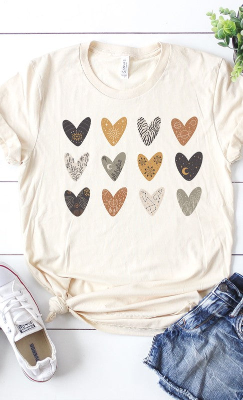 Boho Hearts Graphic Tee