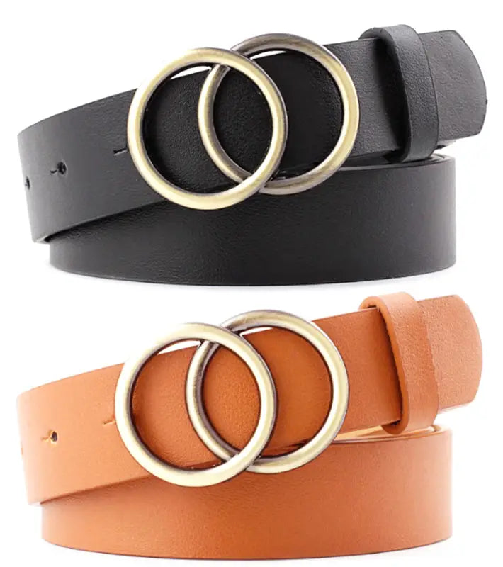 Matte Double Ring Belt