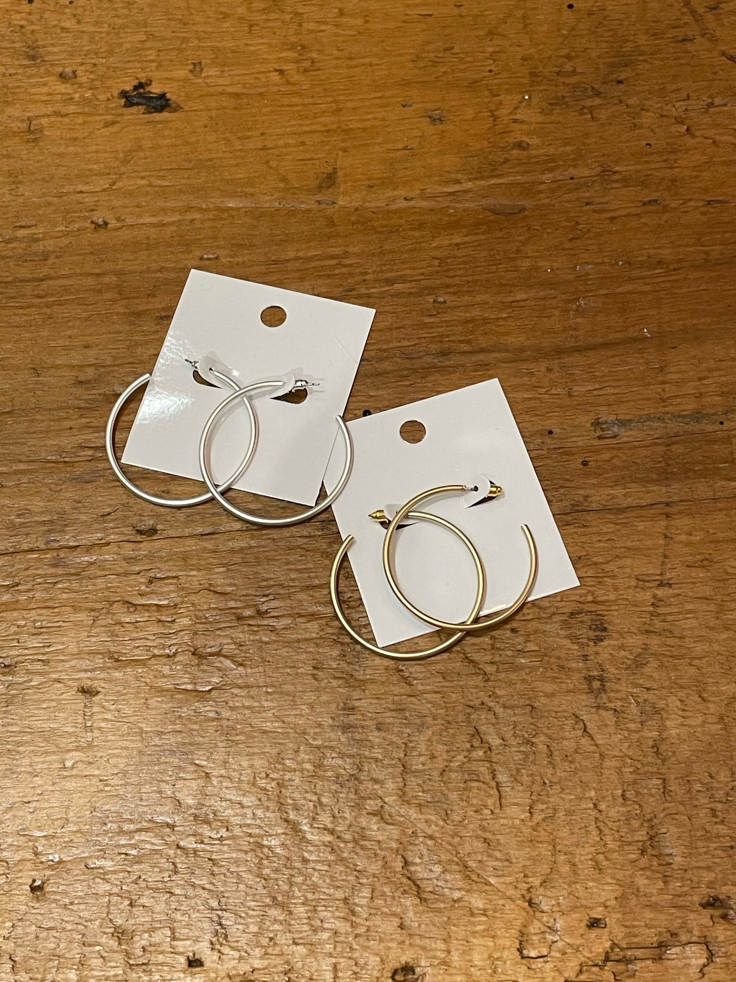 Simple Matte Metal Hoops