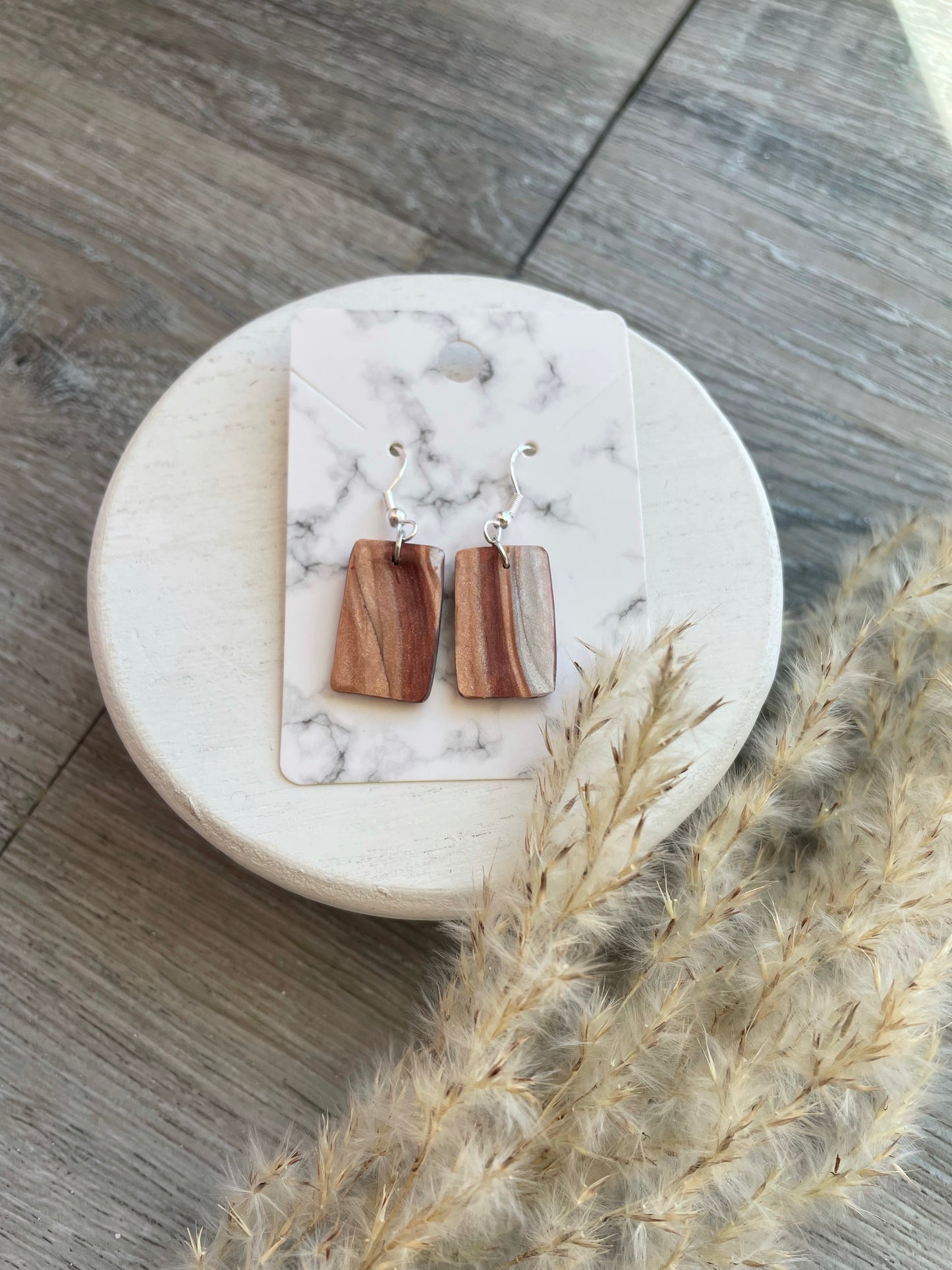 Handmade Clay Small Dangle Earrings