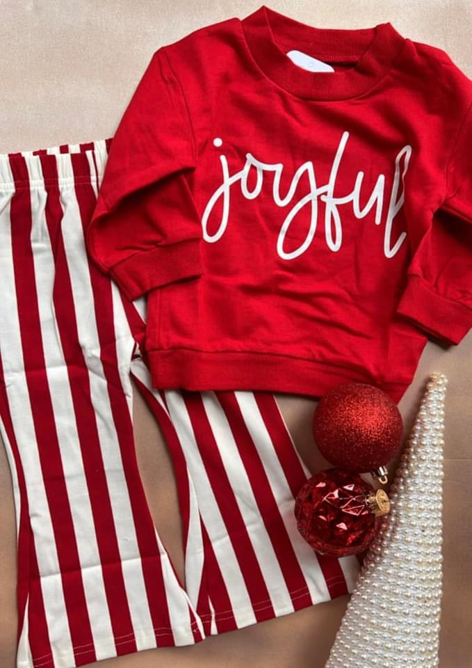 Kids Joyful Sweatshirt and Flare Pant Set
