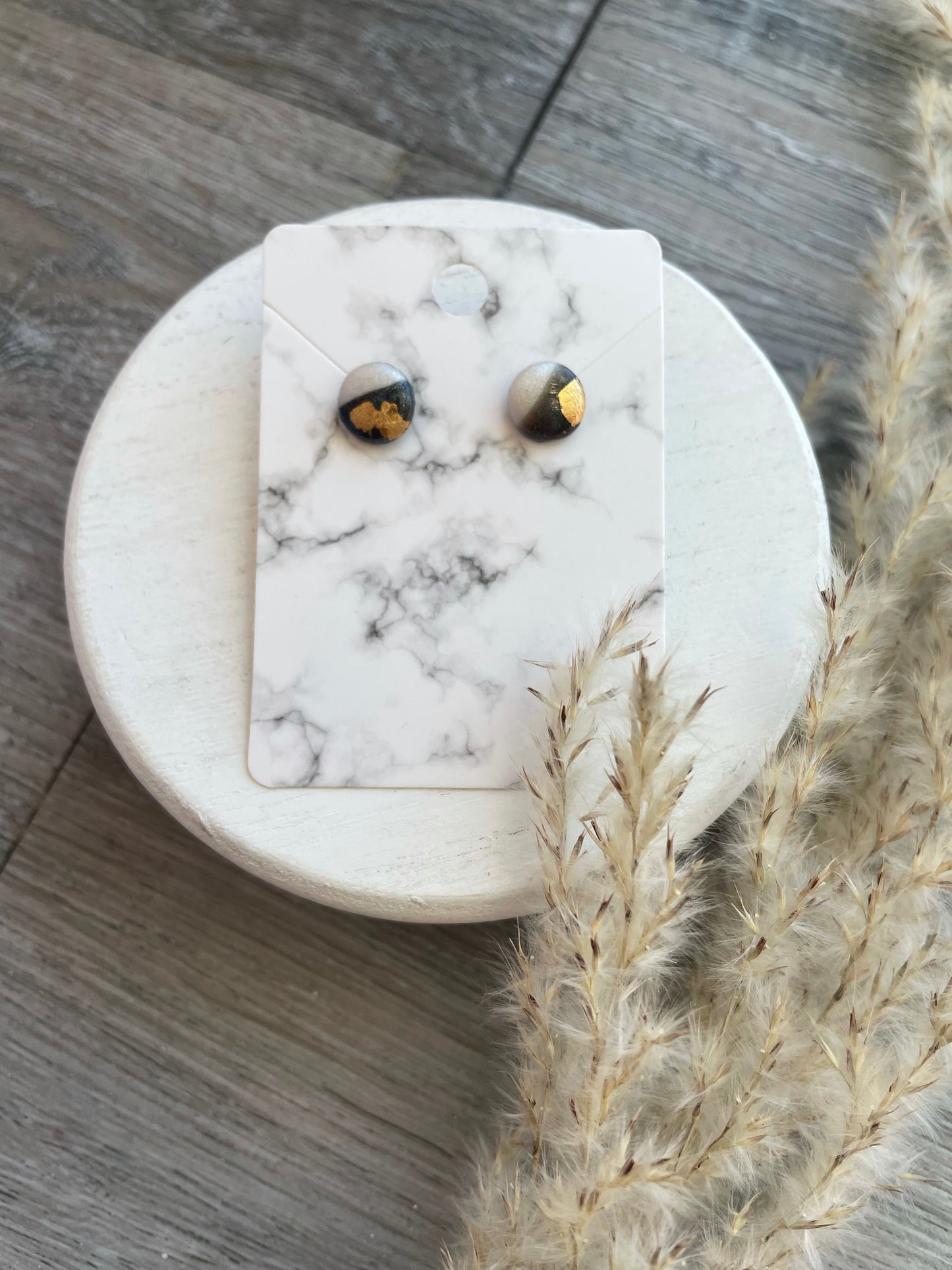 Handmade Clay Stud Earrings