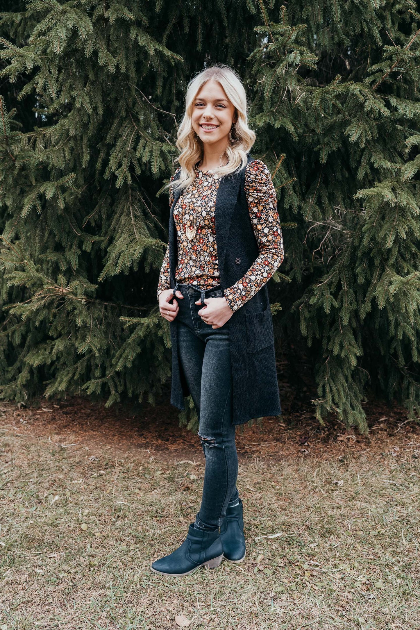 Midi Sleeveless Cardigan Vest