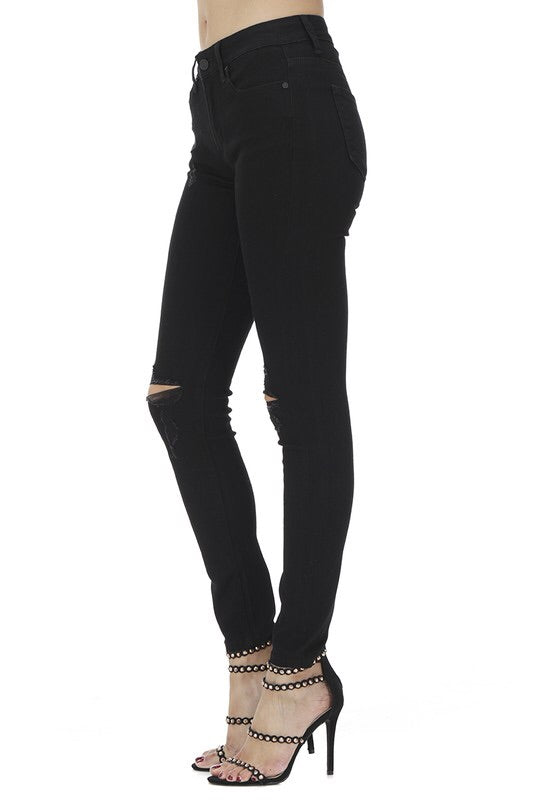 Black Distressed Jeans