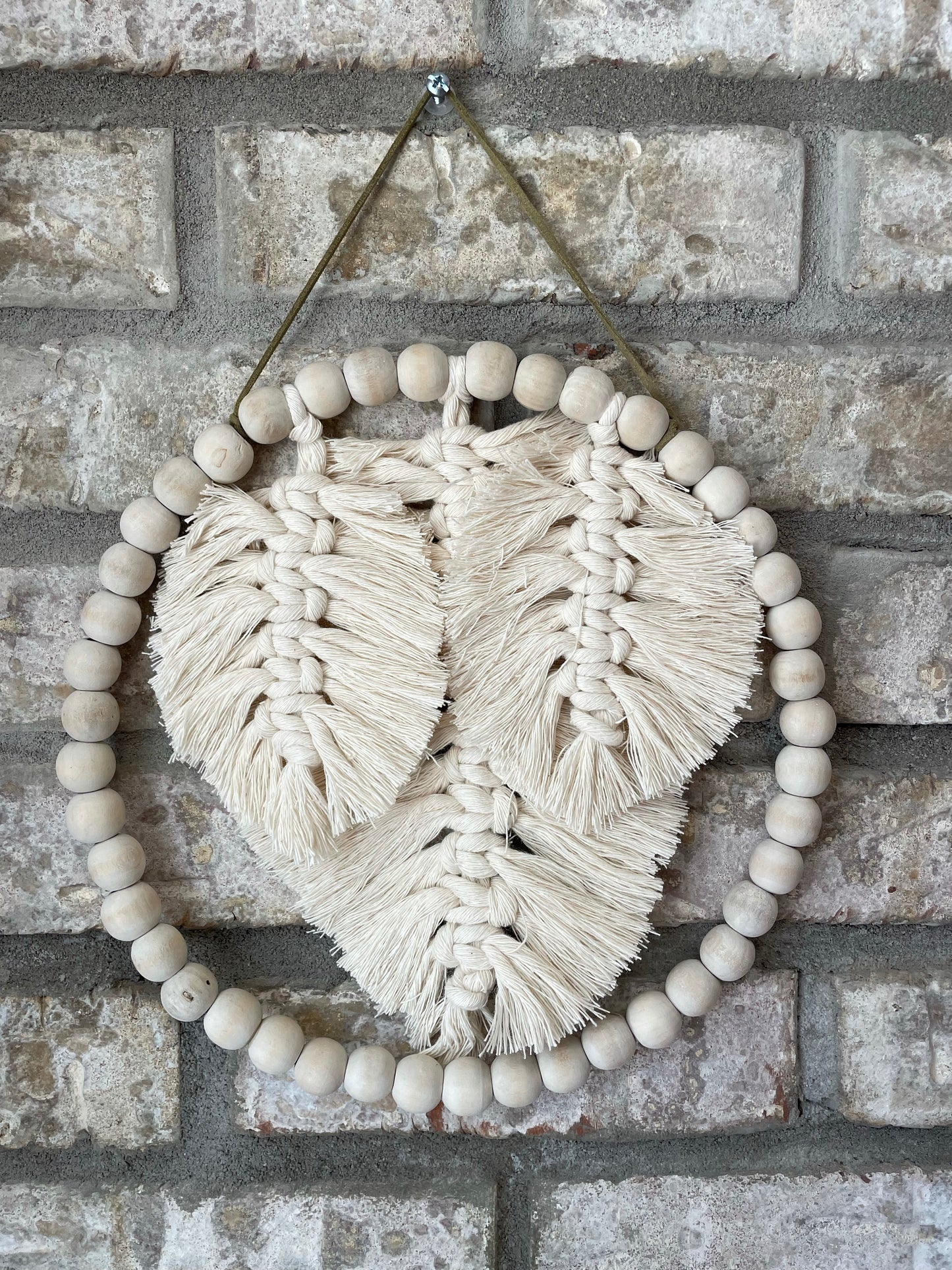 Handmade Boho Macrame Feather Wall Hanging