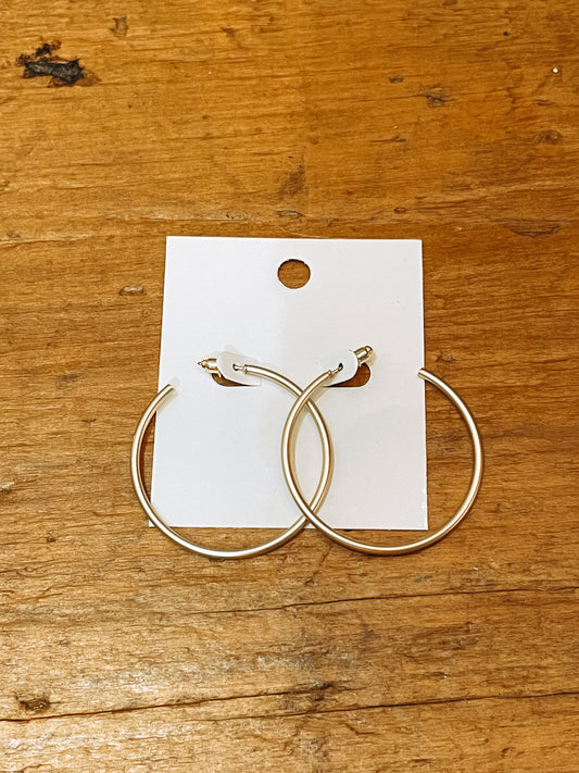 Simple Matte Metal Hoops