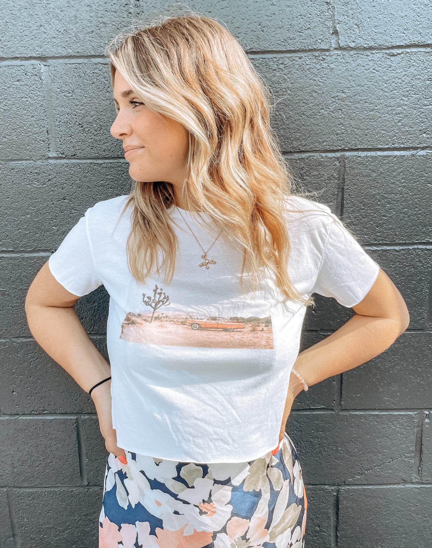 Desert Car Scene Crop Top