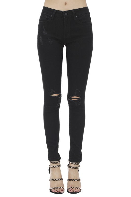 Black Distressed Jeans