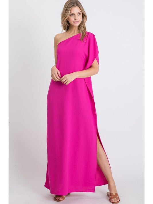 One Shoulder Maxi Dress