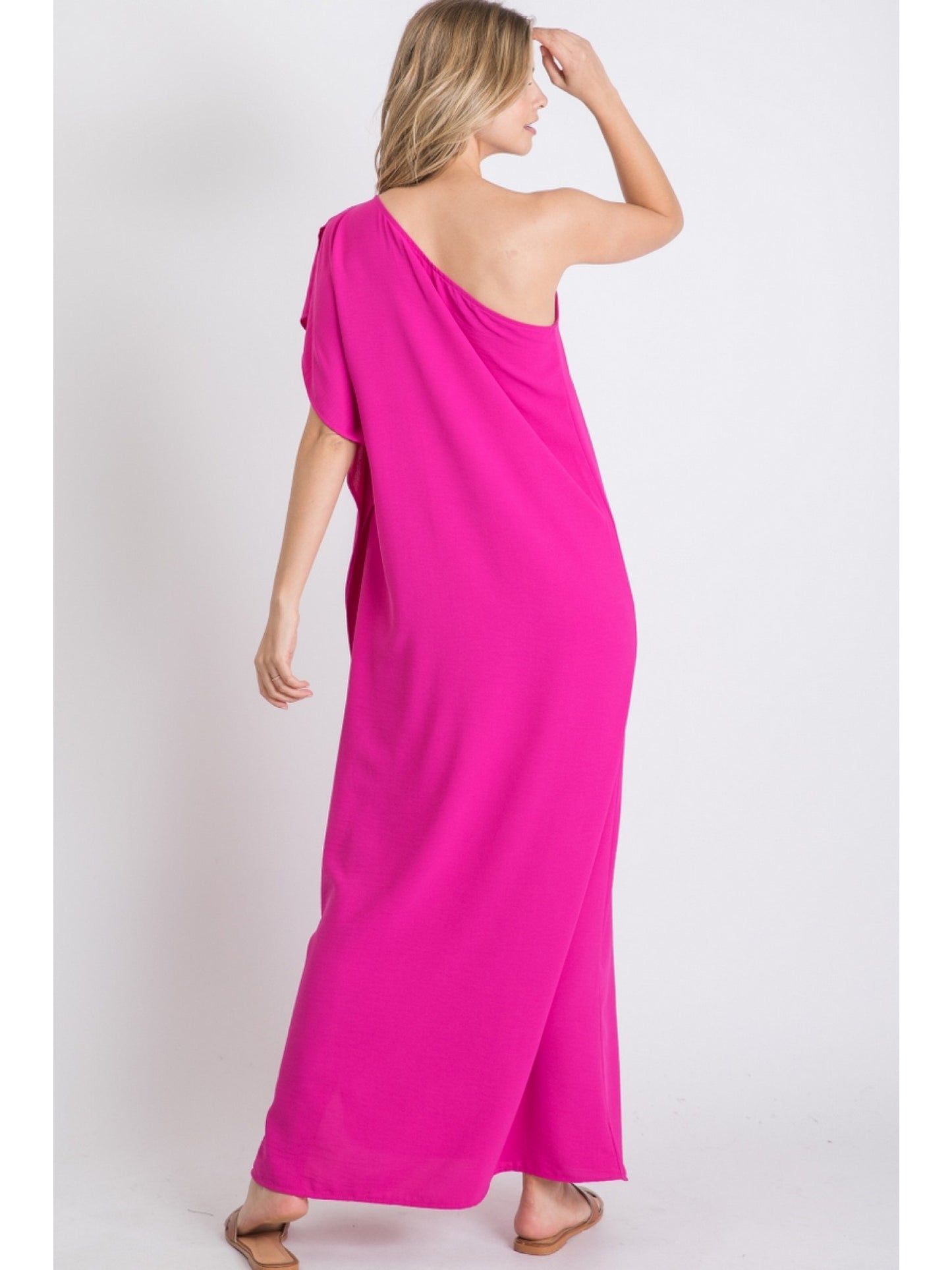 One Shoulder Maxi Dress