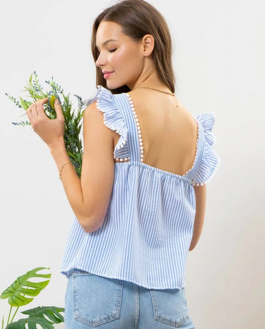 Textured Striped Top