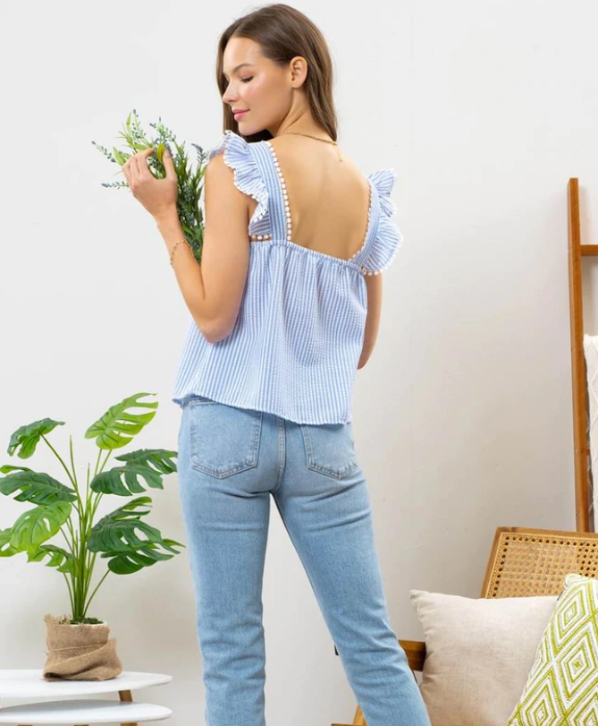 Textured Striped Top