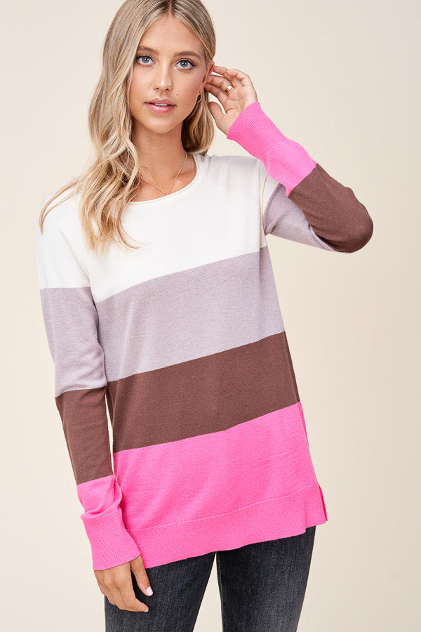 Super Soft Colorblock Sweater