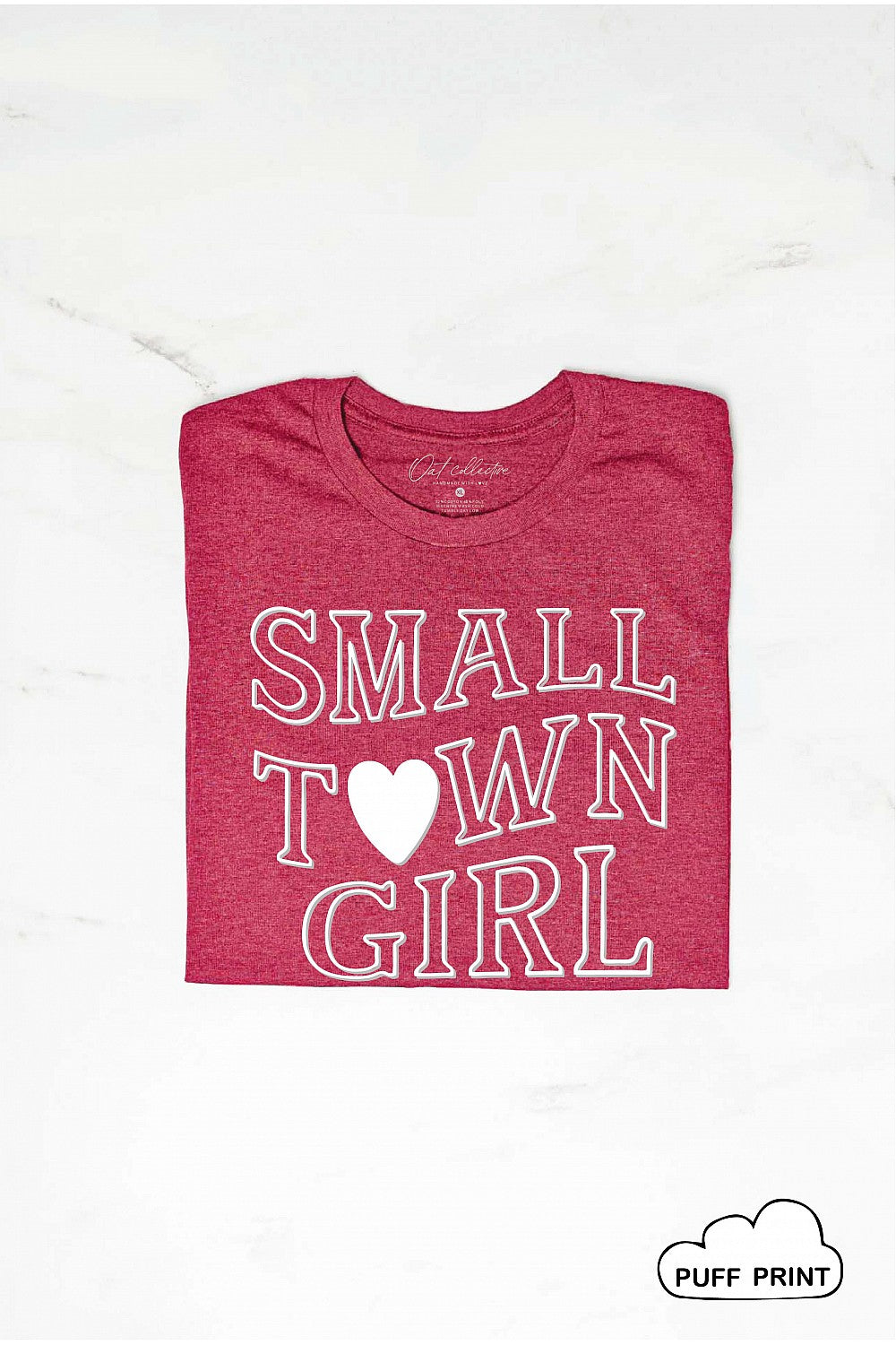 Small Town Girl Puff Print Graphic Tee