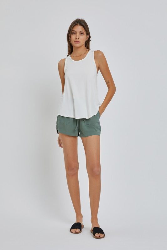 Drawstring Soft Runner Shorts