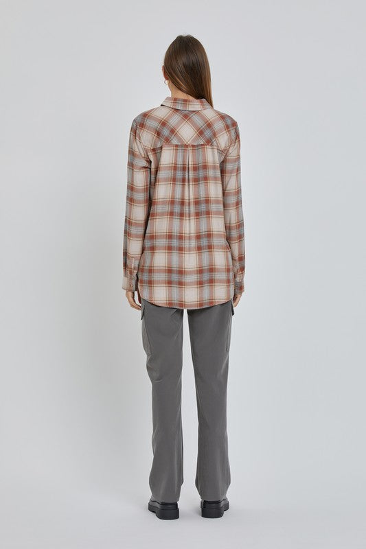 Almond Classic Fit Flannel