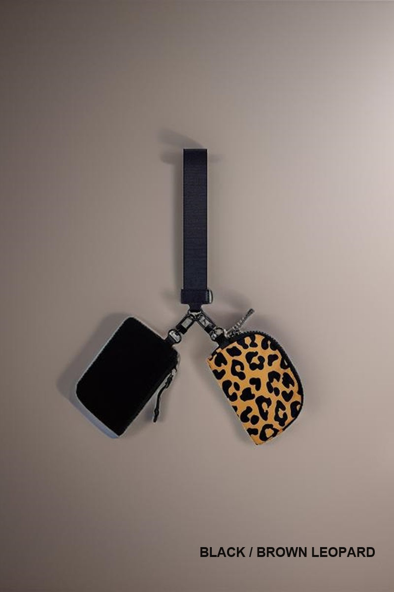 Duel Pouch Wristlet Keychaine