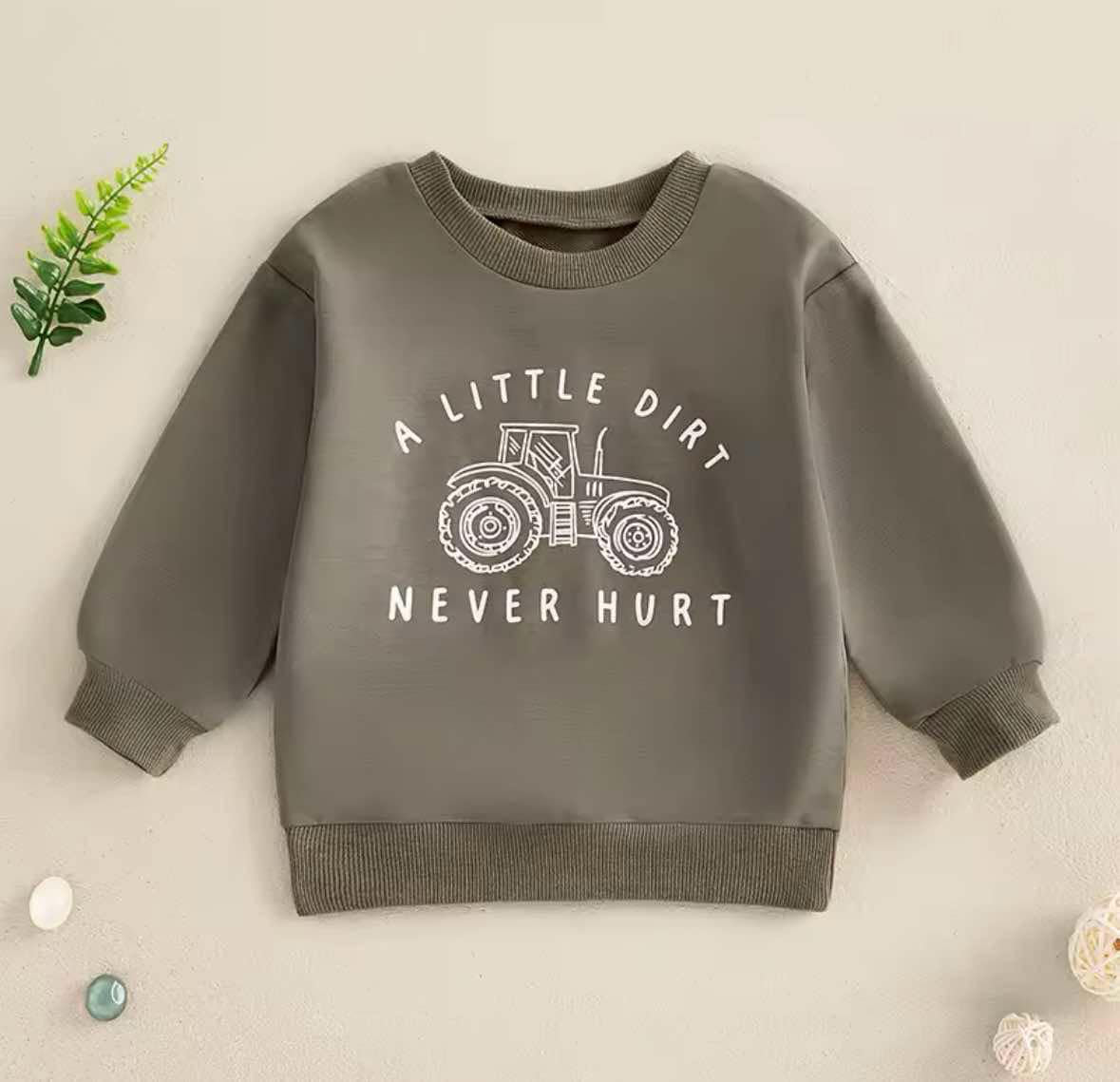 Kids Little Dirt Tractor Sweatshirt