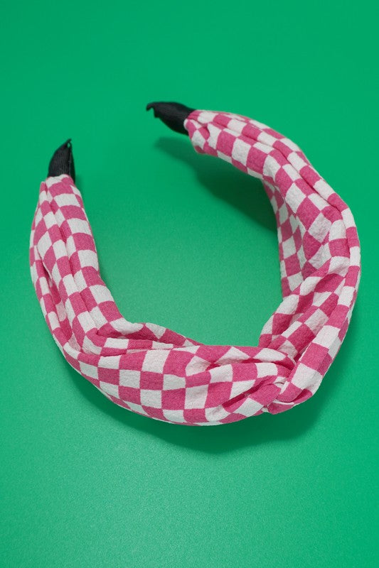 Knotted Checkered Headband