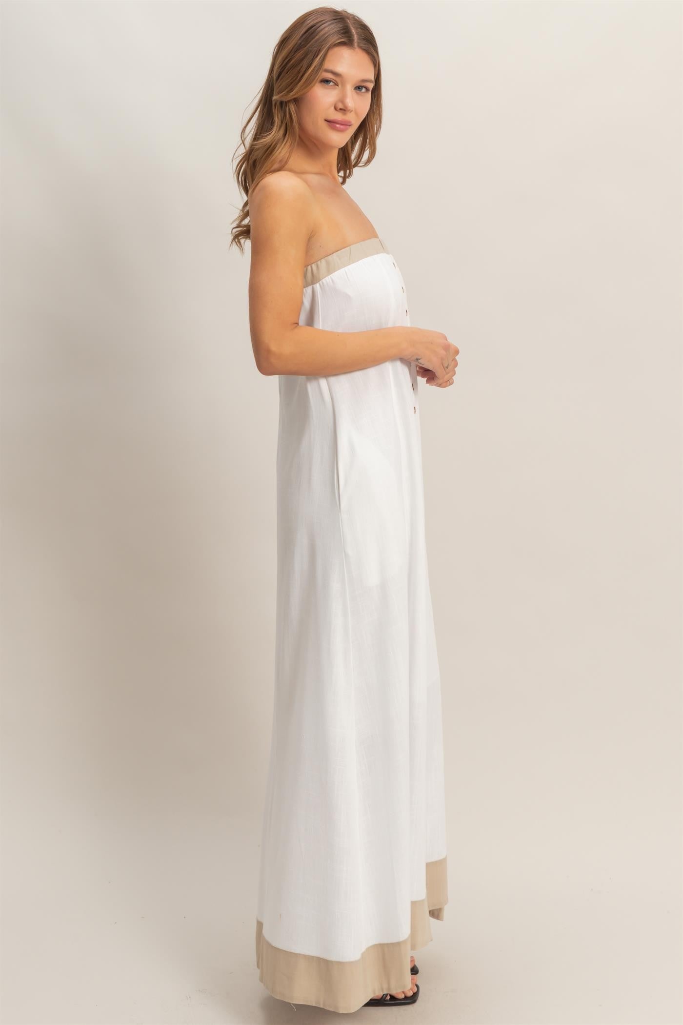 Button Front Maxi Dress