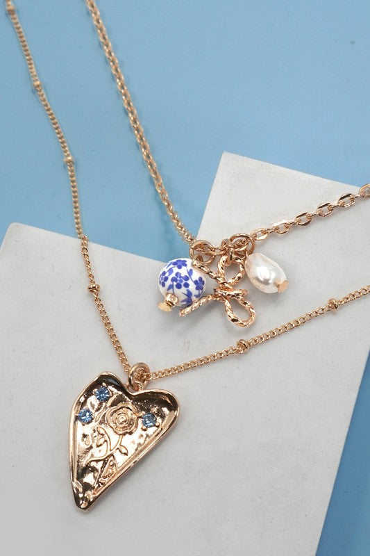 Ceramic Porcelain Layer Cluster Necklace