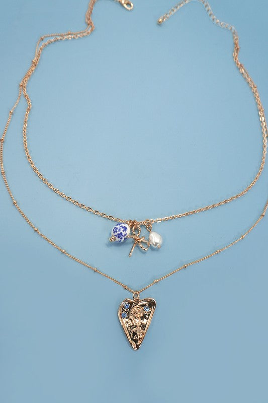 Ceramic Porcelain Layer Cluster Necklace