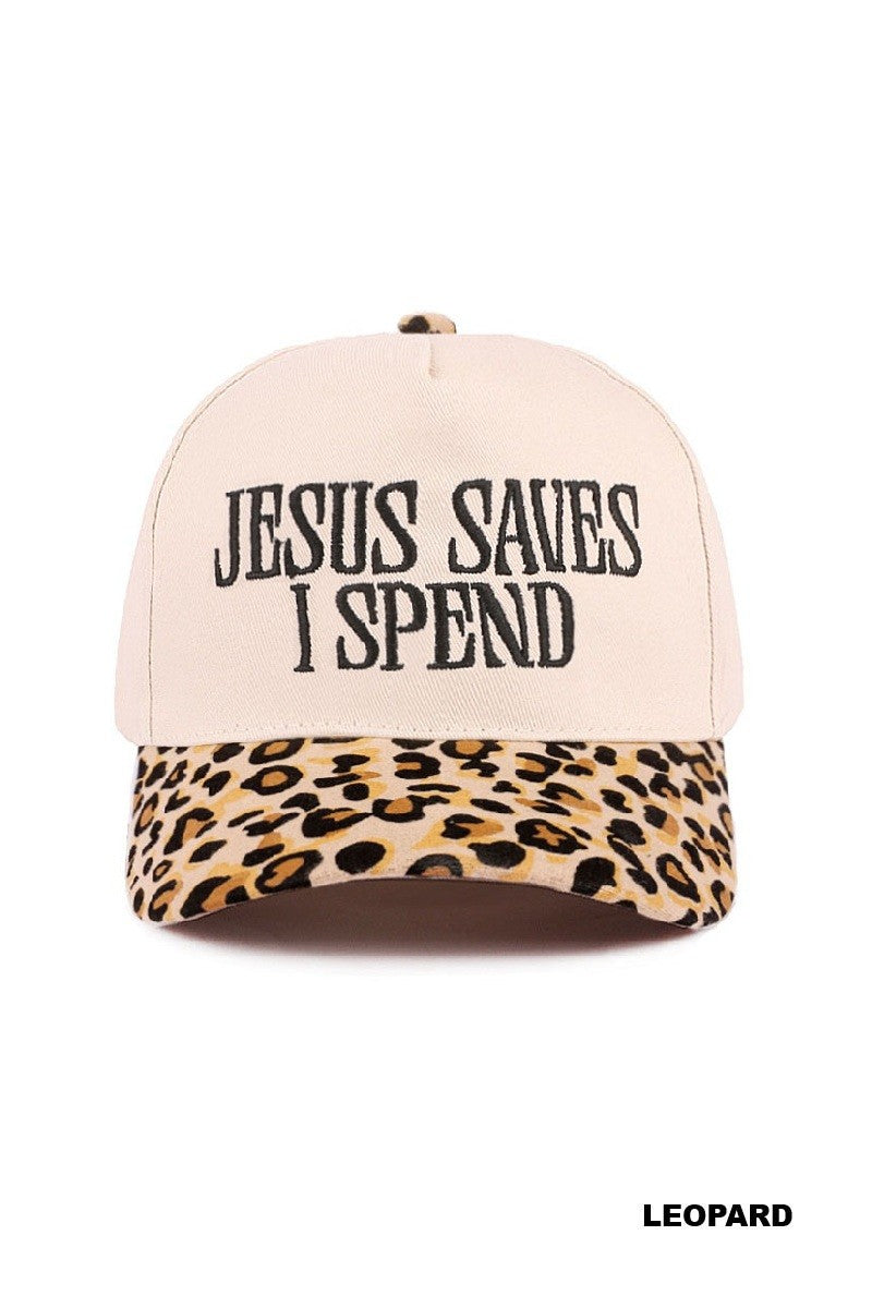 Jesus Saves- I Spend Two Toned Hat