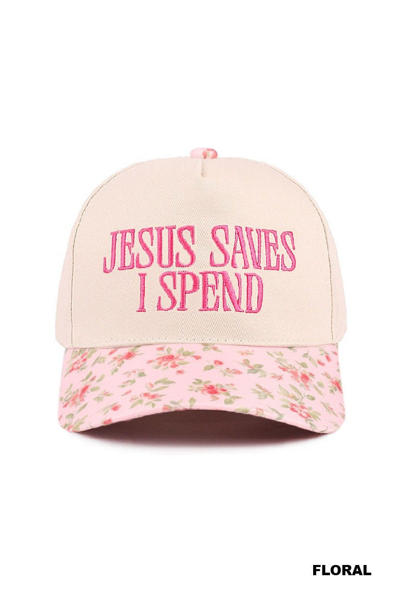 Jesus Saves- I Spend Two Toned Hat