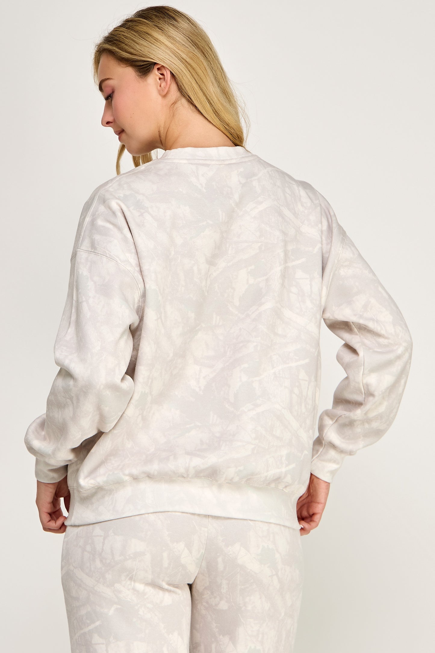 Fleece Camo Relaxed Fit Crewneck Sweatshirt